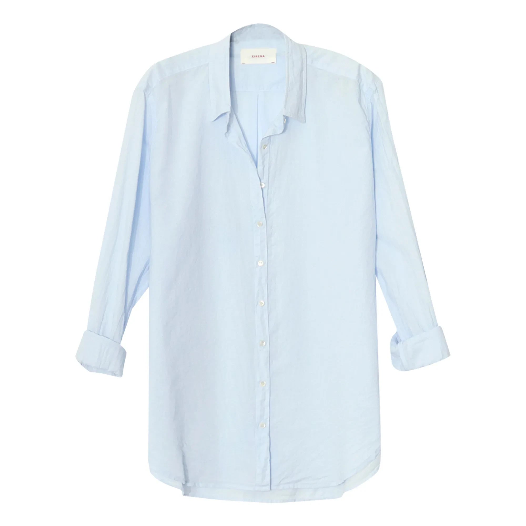 Xirena - Camisa Beau de popelín de algodón | Azul claro