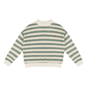 Jenest - Sudadera de algodón orgánico a rayas Kay | Caqui