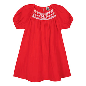 Bonton - Vestido fruncido Nala | Bermellón