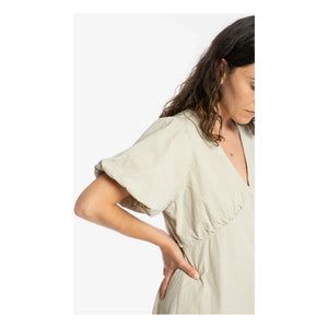 Matona - Vestido de algodón orgánico de largo medio | Arena