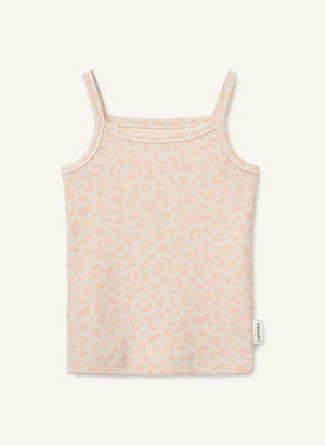Liewood - 2 piezas de camisetas de tirantes Naomi Leopardo de algodón orgánico | Rosa claro