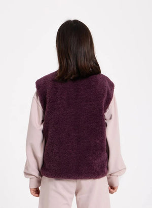 Smallable Kid - Jude Chaqueta Sherpa sin mangas | Morado