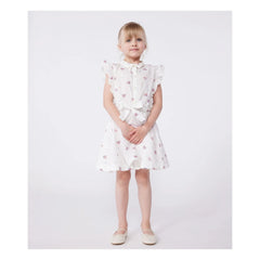 Petit Bateau - Vestido Popelín de Algodón Orgánico Bory | Crudo