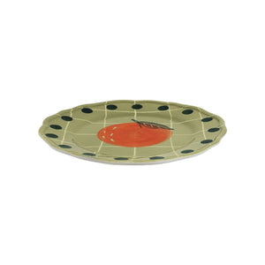 Bitossi - Plato naranja | Agua verde
