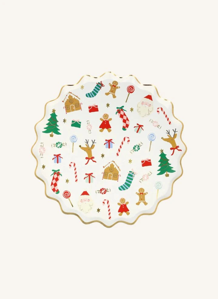 Meri Meri - Joli Noël platos grandes - set de 8
