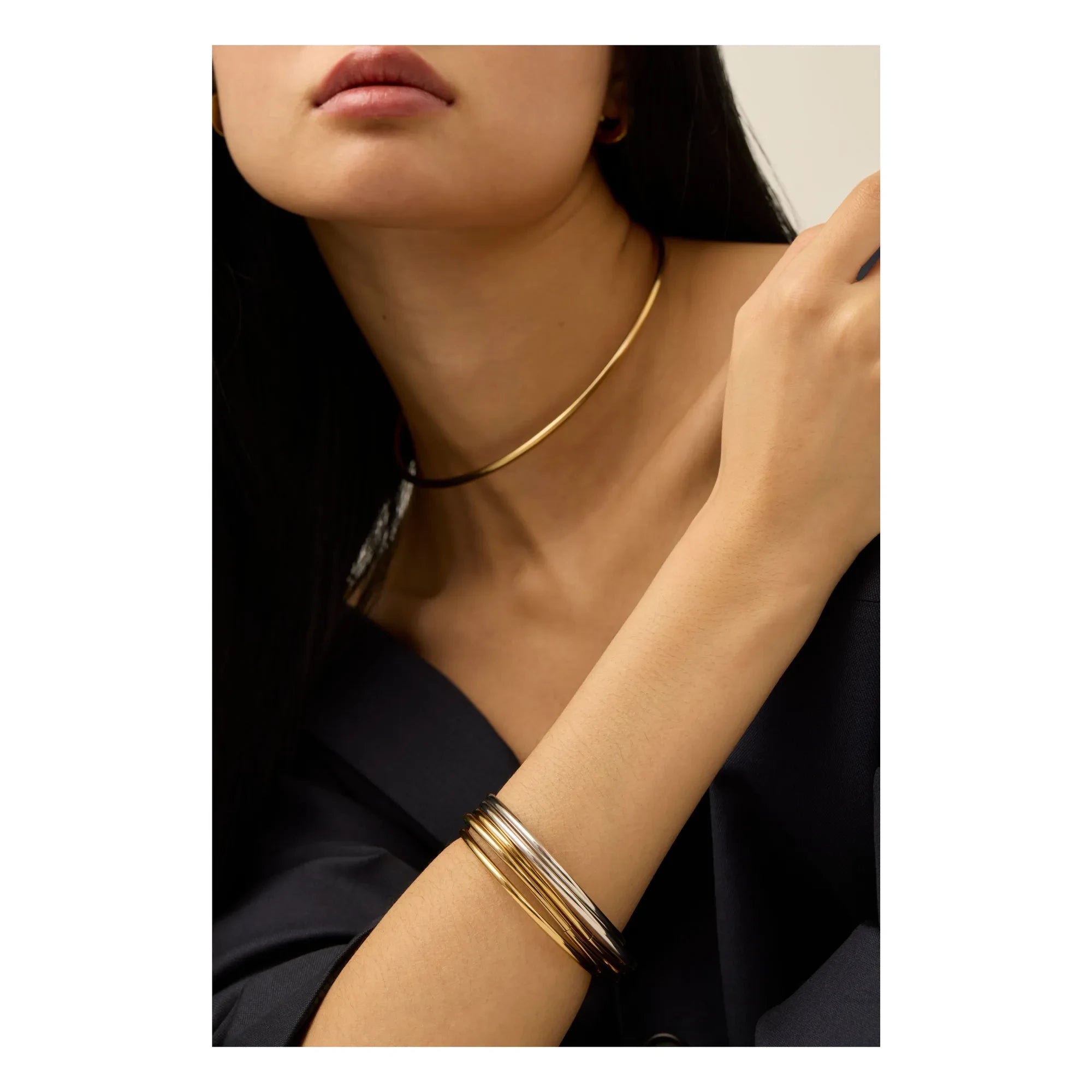 Jenny Bird - Conjunto de 5 pulseras Dane | Oro/Plata