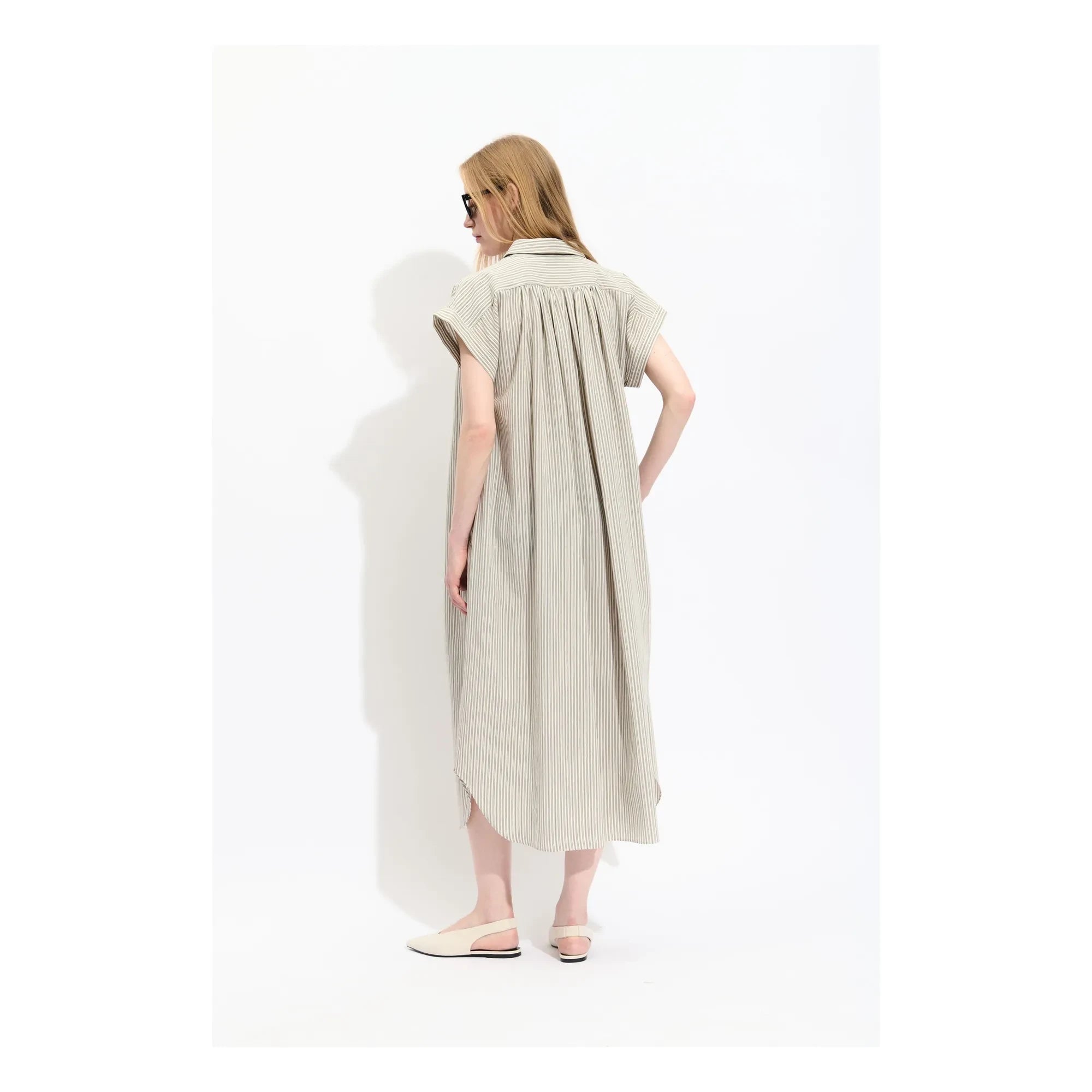 BELLEPIECE - Vestido de rayas sardo | Verde
