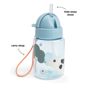 Done by deer - Botella de agua Tiny Farm - 280 ml | Azul claro