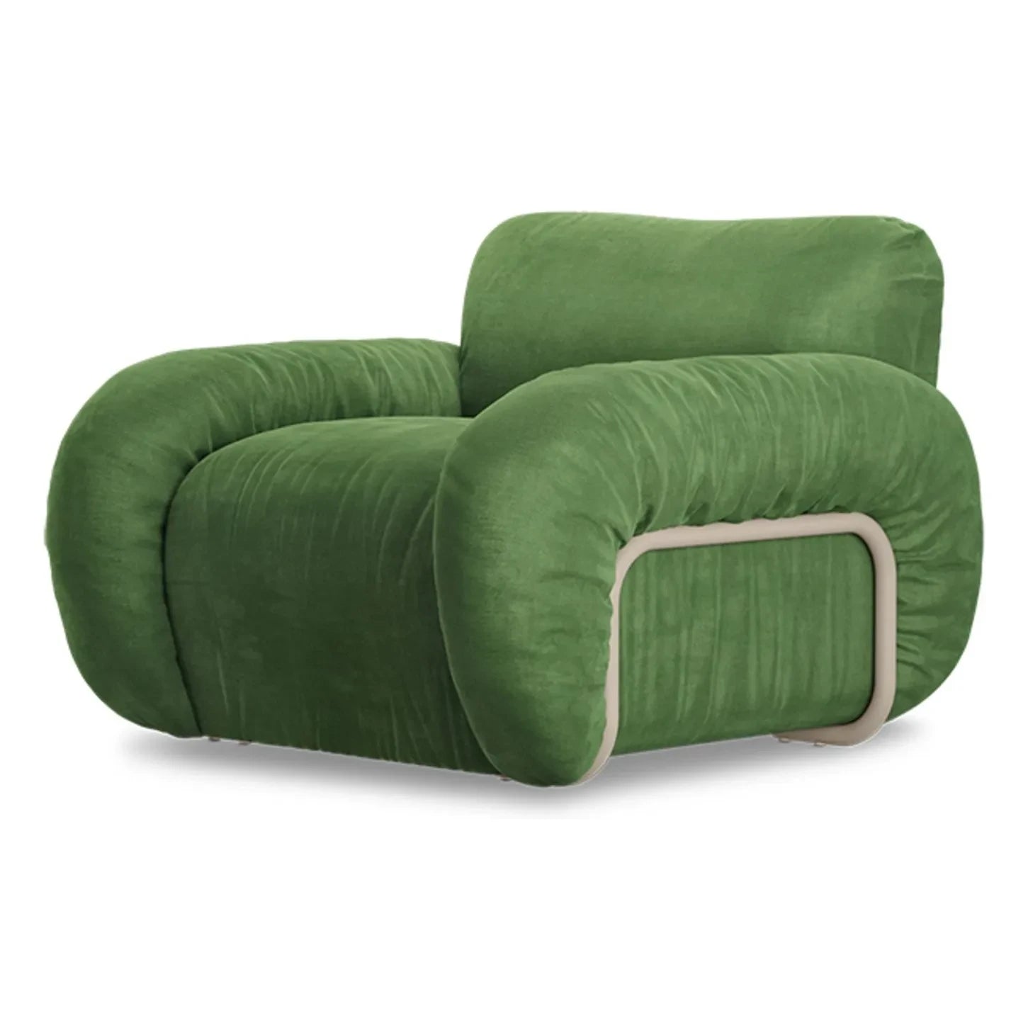 HKliving - Sillón lounge de terciopelo Arc | Verde