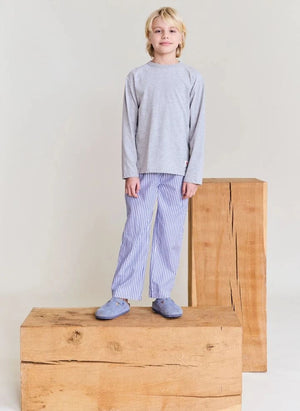 AO76 - Le Pajama Pantalón Rayado | Azul Claro