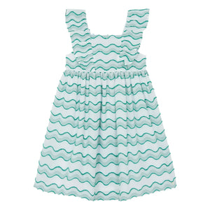 Tartine et Chocolat - Vestido con estampado de olas | Verde