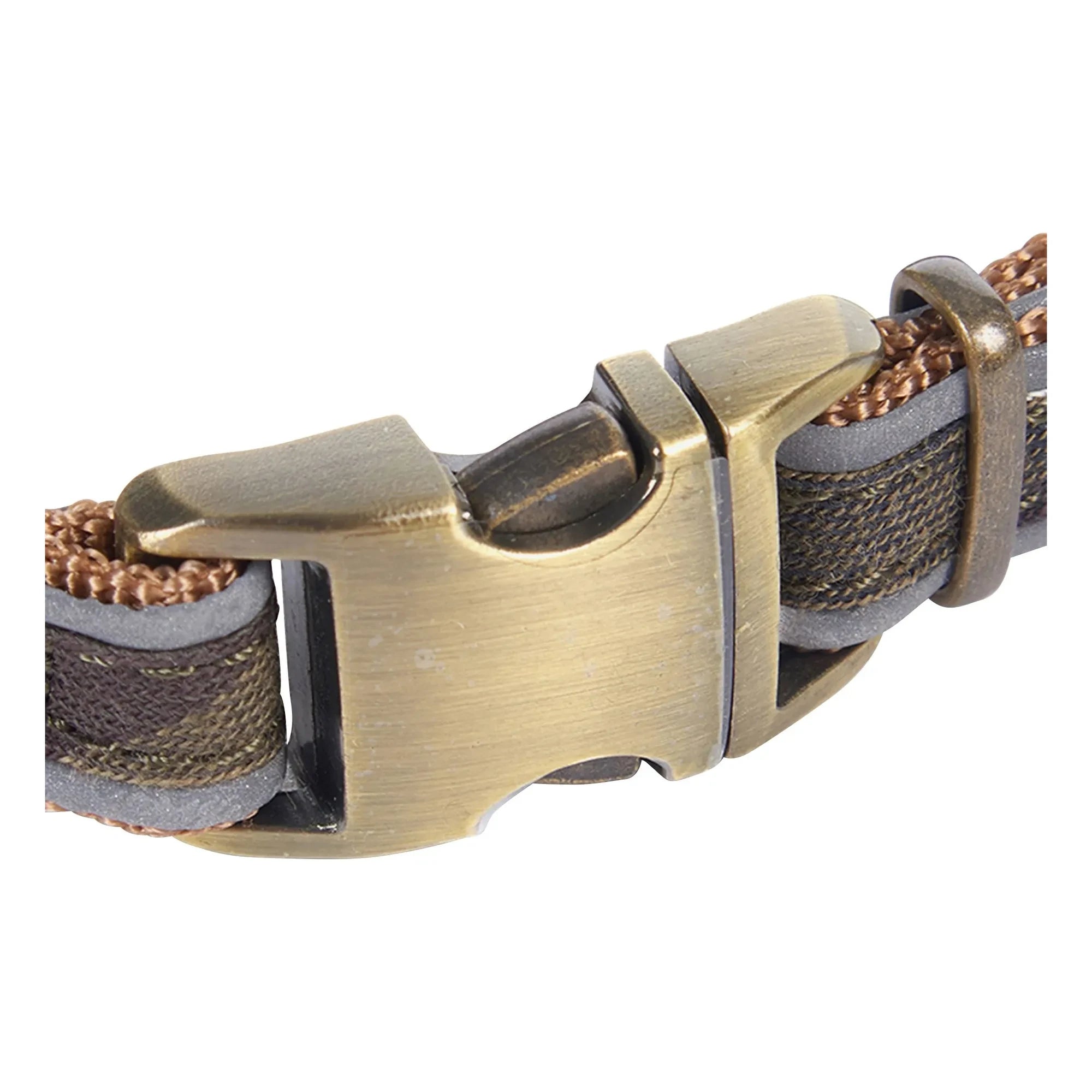 Barbour - Collar para perro reflectante de tartán | Marrón oscuro