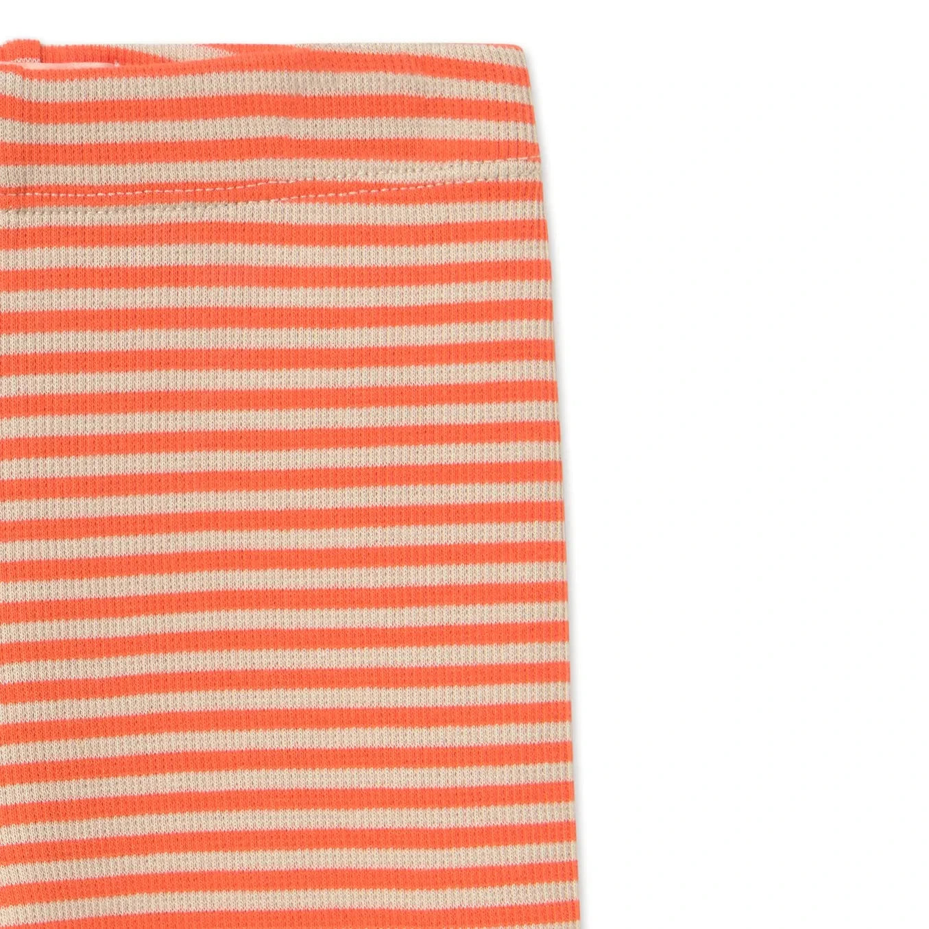 Tinycottons - Leggings de algodón orgánico acanalados a rayas | Rojo