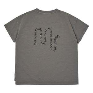 Main Story - Camiseta de algodón orgánico oversize | Gris oscuro