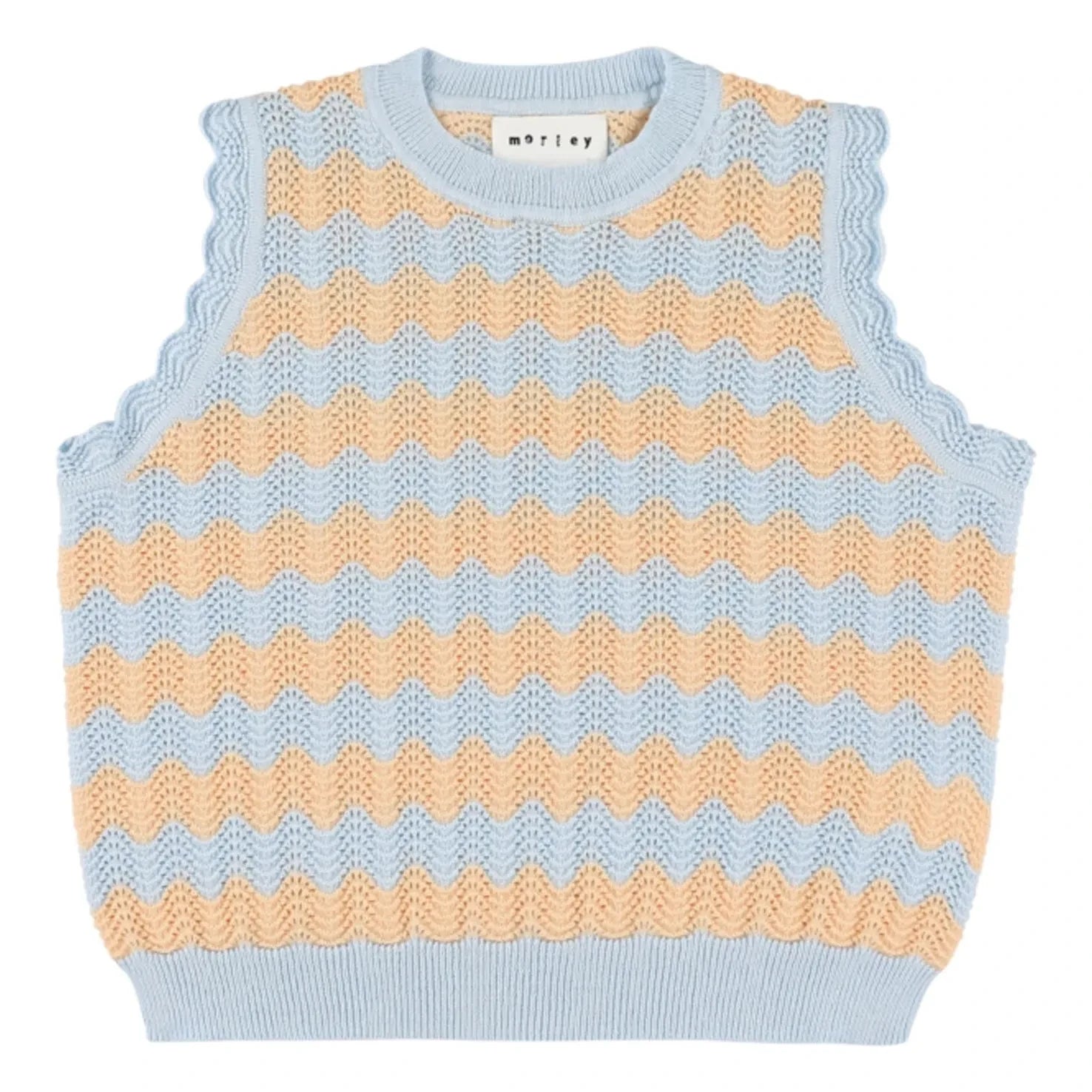 Top de ganchillo Xelmo Wave de Morley | Azul claro