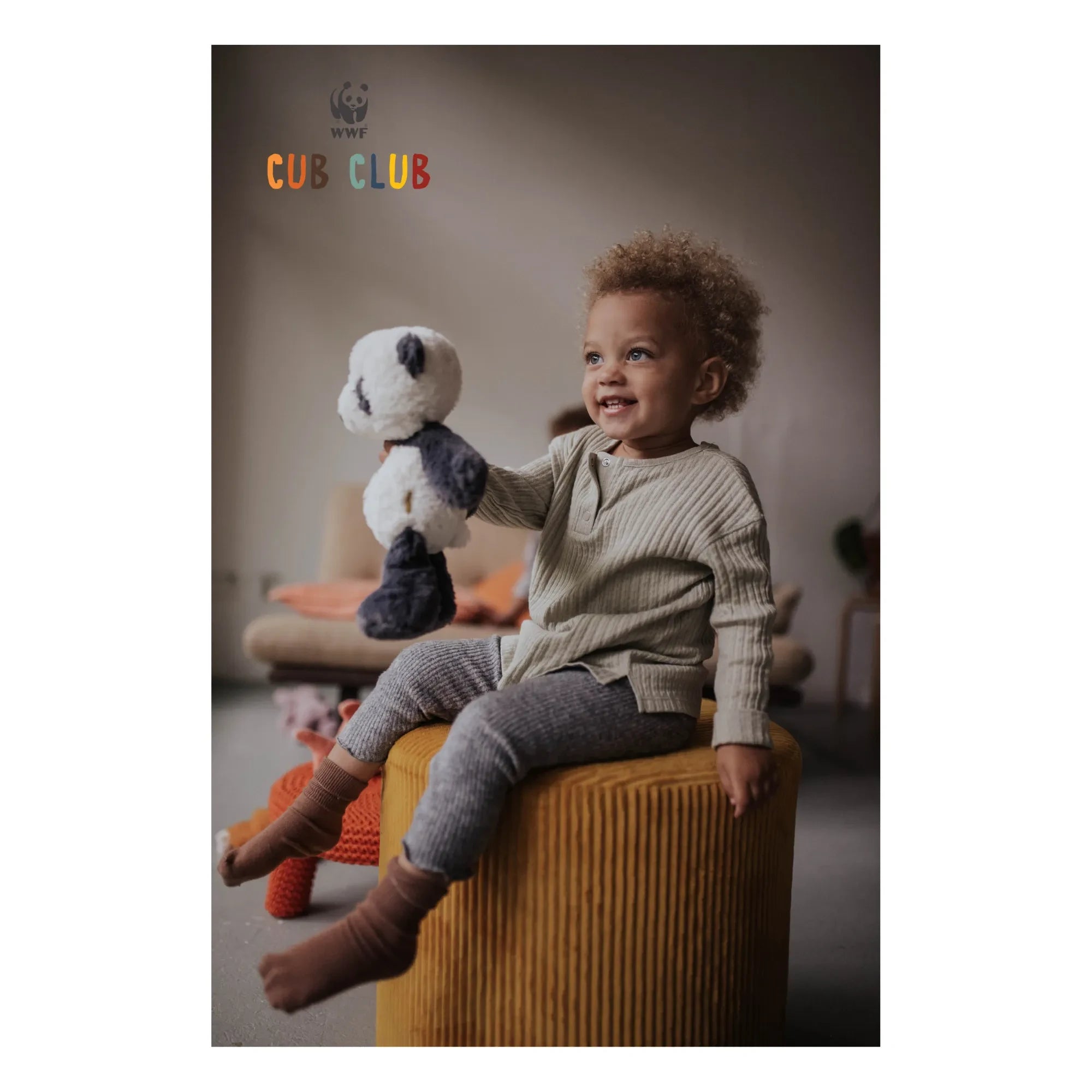 Bon Ton Toys - Peluche de panda Panu | Blanco/negro