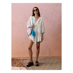 Boteh - Vestido camisero de lino La Ponche | Blanco