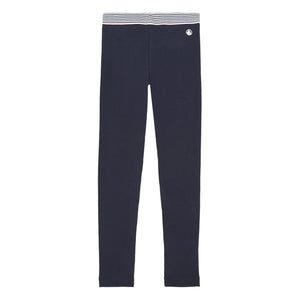 Petit Bateau - Leggings a rayas en la cintura | Azul marino