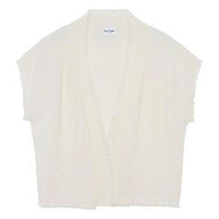 Kujten - Jersey de cachemir Nessa | Blanco