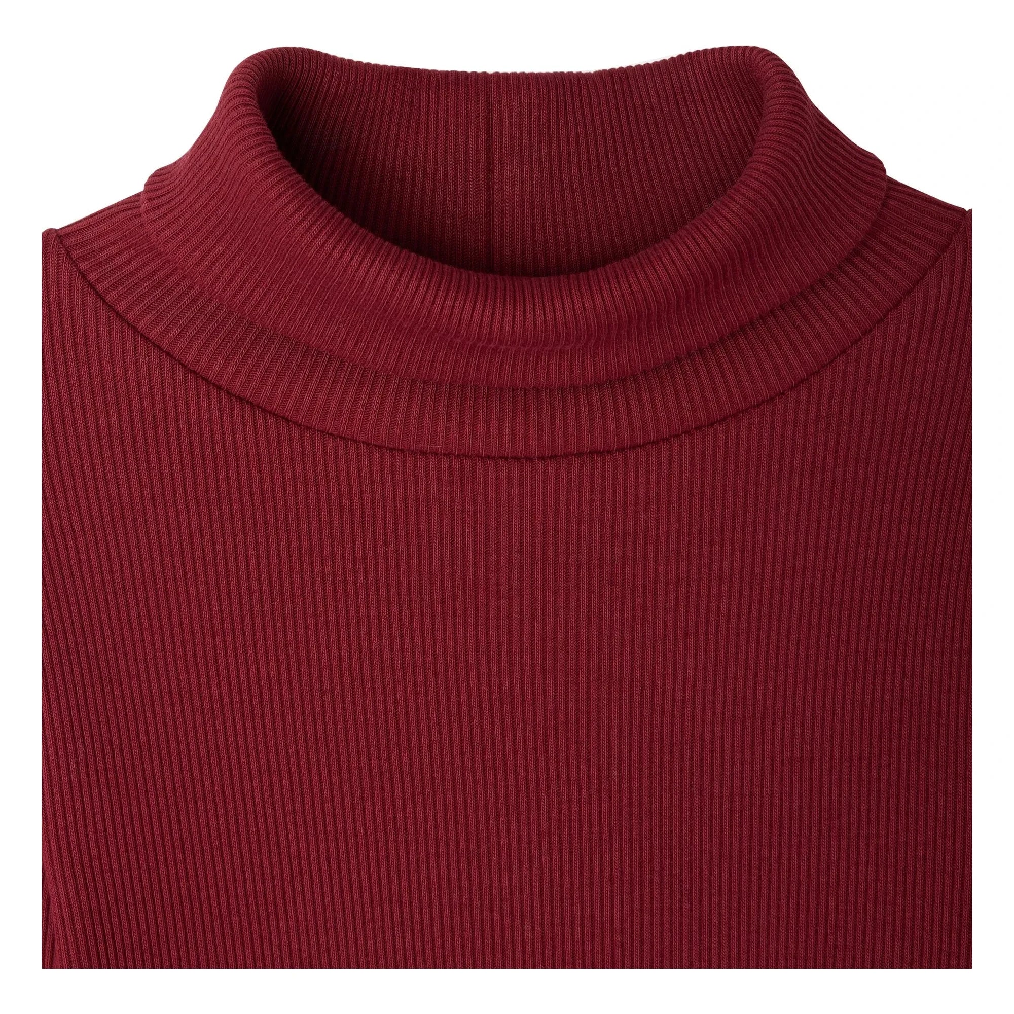 Bonpoint - Camiseta de cuello alto de algodón orgánico Tahití | Burdeos