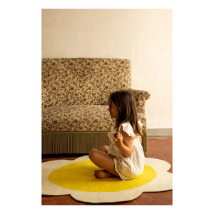 Muskhane - Alfombra de fieltro Daisy | Crudo