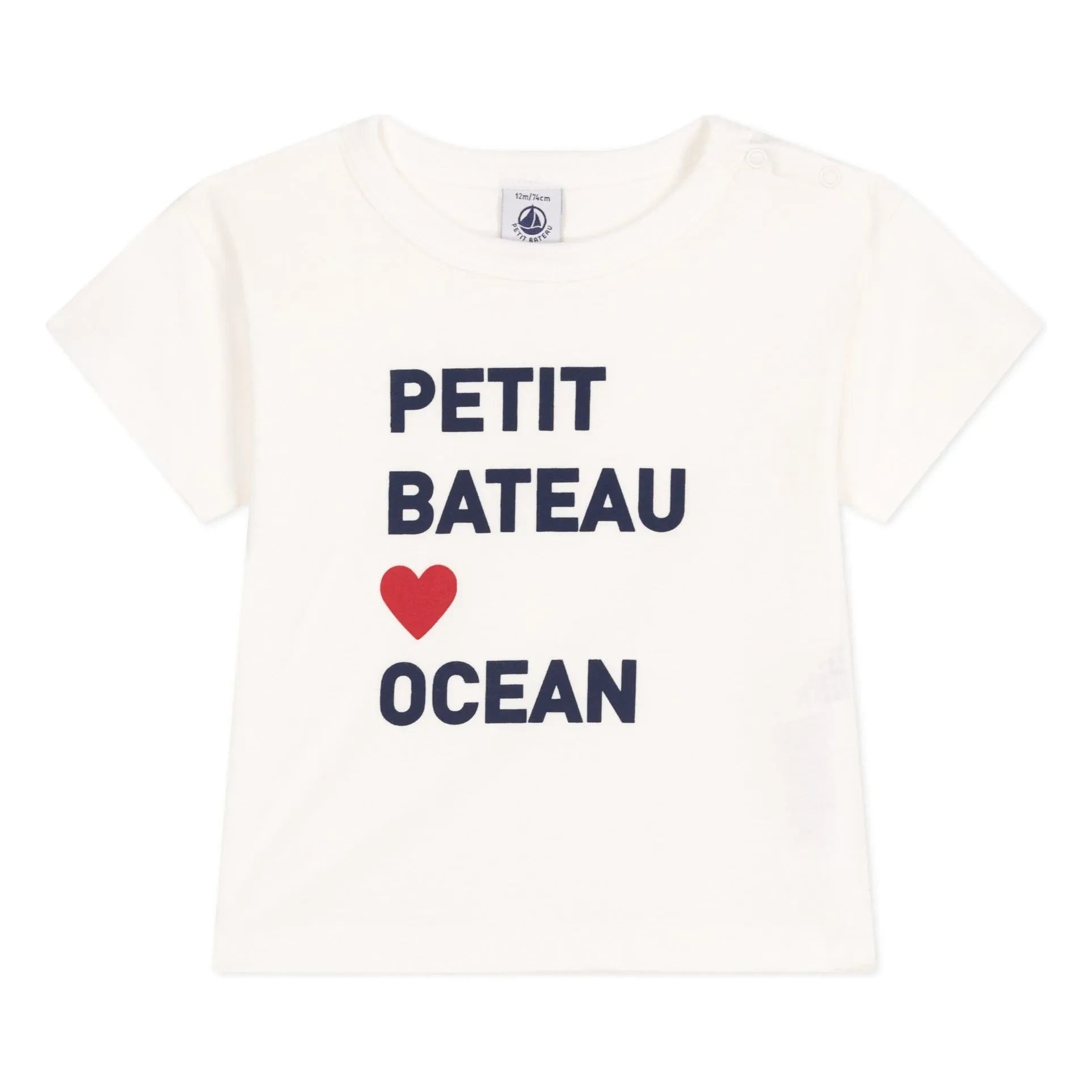 Petit Bateau - Camiseta Baona de algodón orgánico | Blanco