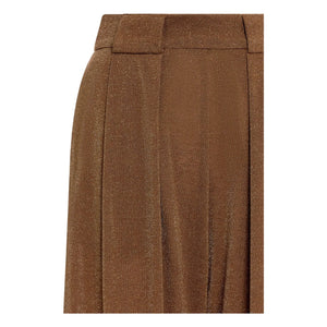 Momoni - Pantalón metálico Aspen | Tabaco