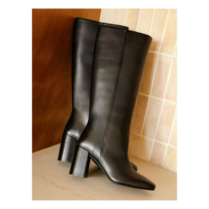 Bobbies - Botas de Piel Hisaé con Pelo de Cordero | Negro
