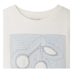 Bonpoint - Sudadera de algodón orgánico Gena Cherry | Blanco