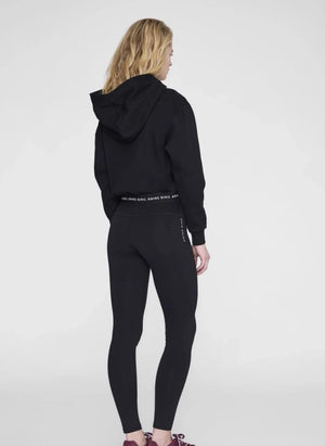 Anine Bing - Sudadera de algodón recortada Dany | Negro