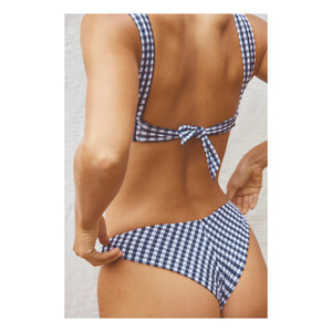 Anja Paris - Top de bikini L'Ensorcelant Vichy | Azul marino