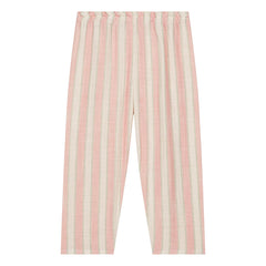 Studio Bohème - Pantalón de gasa de algodón orgánico con rayas Cousin | Rosa