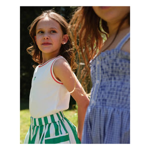Goldie + Ace - Falda de rayas con bolsillos | Verde
