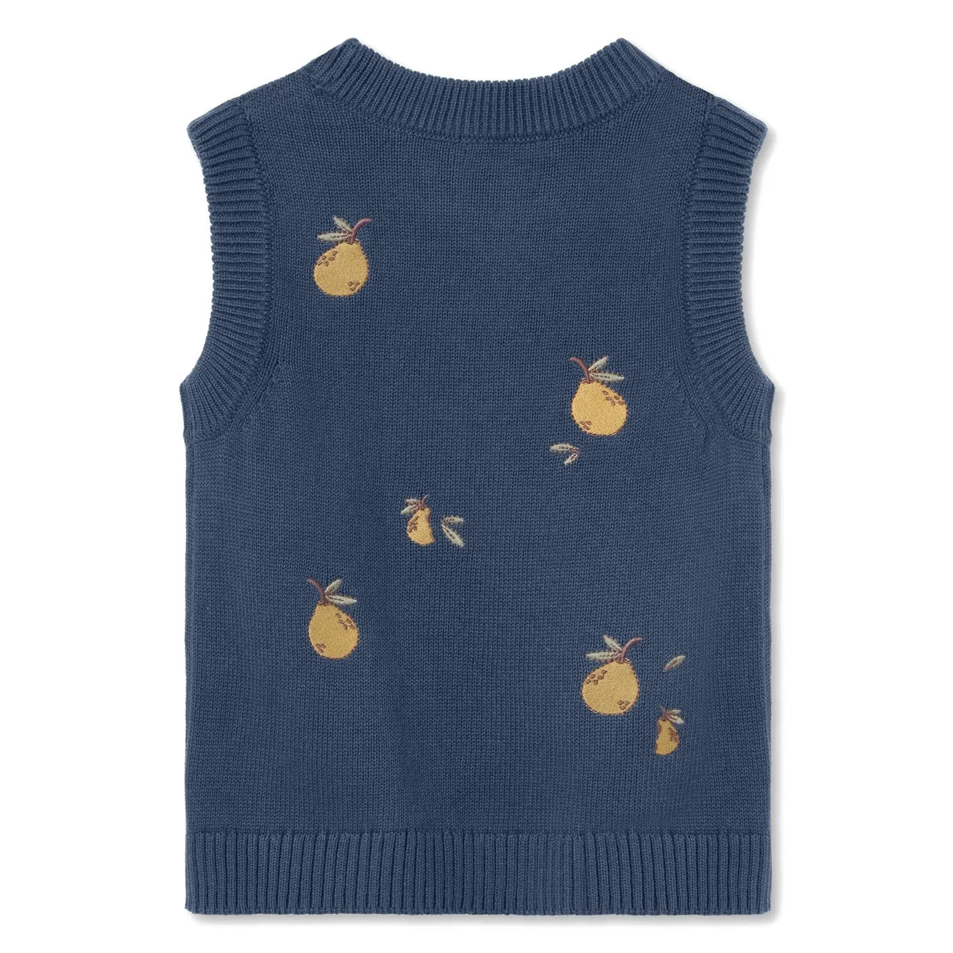 Fliink - Jersey sin mangas de algodón orgánico con estampado de Mahdi Mercan | Azul marino