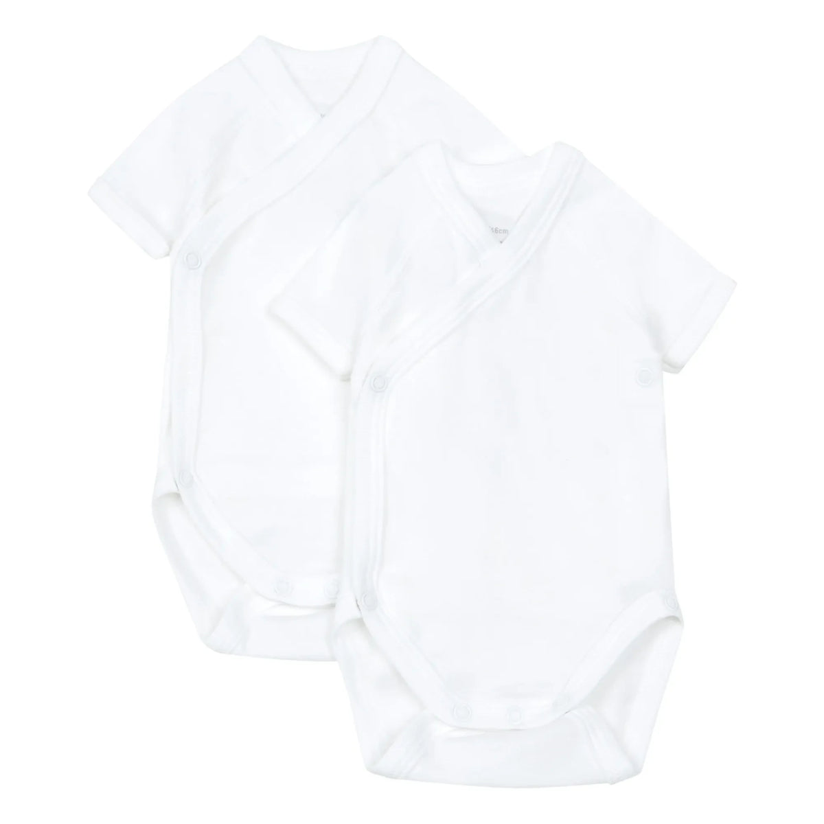 Petit Bateau - Conjunto de 2 bodies de algodón orgánico liso para bebé | Blanco