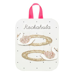 Rockahula Kids - Set de 2 horquillas cisne doradas