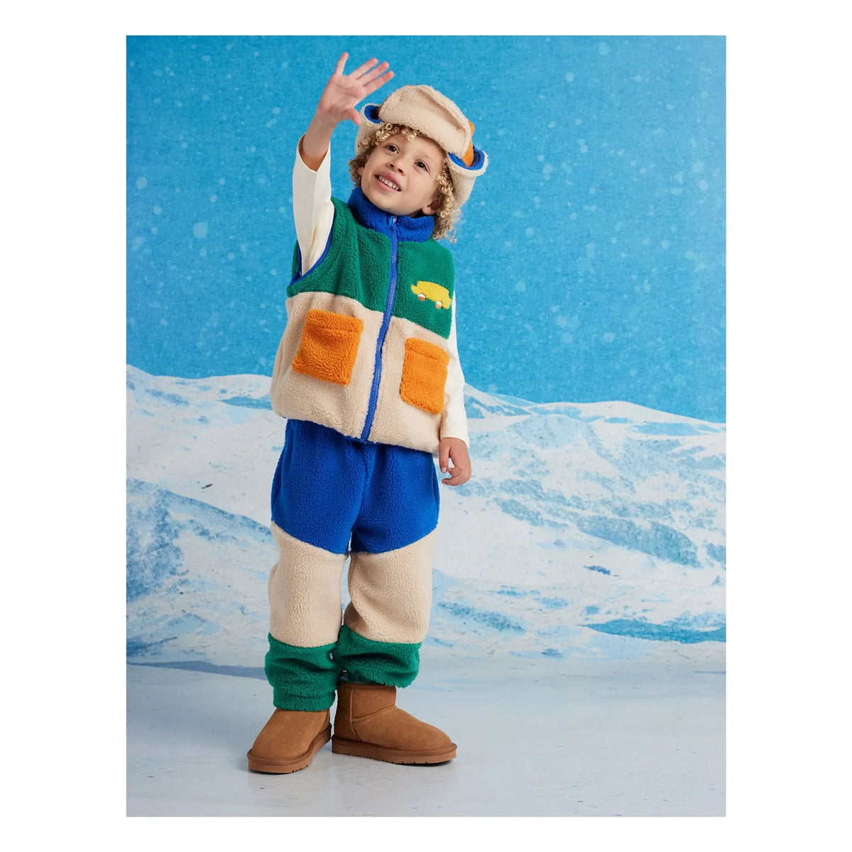 Halcyon Nights - Chaqueta sherpa con mangas desmontables | Azul real