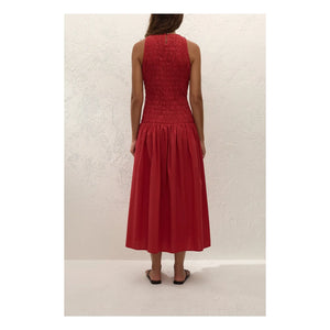 Faithfull the Brand - Vestido de Algodón Sanchia | Rojo