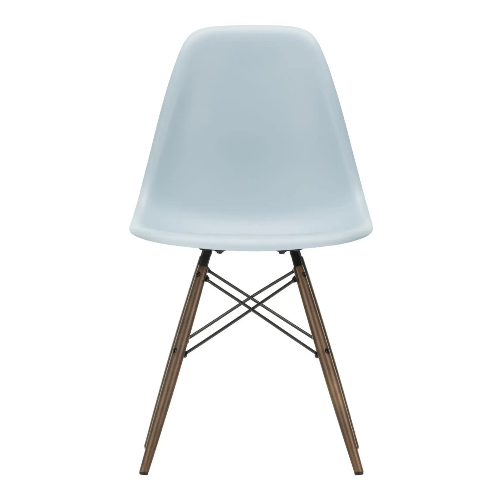 Vitra - Silla de plástico DSW - base de arce - Charles & Ray Eames | Gris azulado