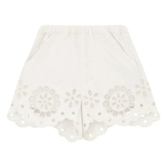 Zimmermann - Awaken Shorts bordados en inglés | Marfil
