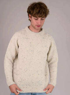 Origin Knitwear - Suéter de lana gruesa Raglan | Ecru