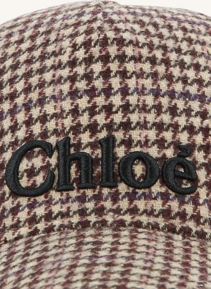Chloé - Sombrero Chloé Pied-de-Poule | Marrón