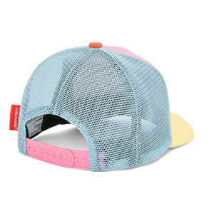 Hello Hossy - Gorra trucker con visera curvada Stereo Dog de algodón orgánico | Rosa