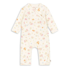 Konges Sløjd - Peto de pana de algodón orgánico con estampado floral Minnie | Crudo