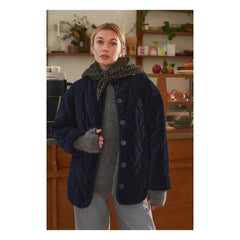 Marlot Paris - Abrigo acolchado de terciopelo Louisa - Colección de mujer | Índigo