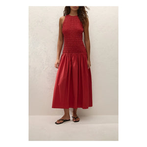 Faithfull the Brand - Vestido de Algodón Sanchia | Rojo
