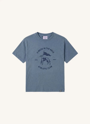 Finger in the nose - King Athletic Club Camiseta de Algodón Orgánico | Gris Azul
