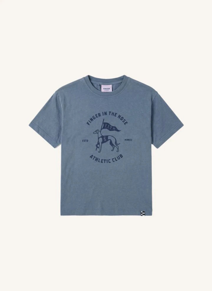 Finger in the nose - King Athletic Club Camiseta de Algodón Orgánico | Gris Azul