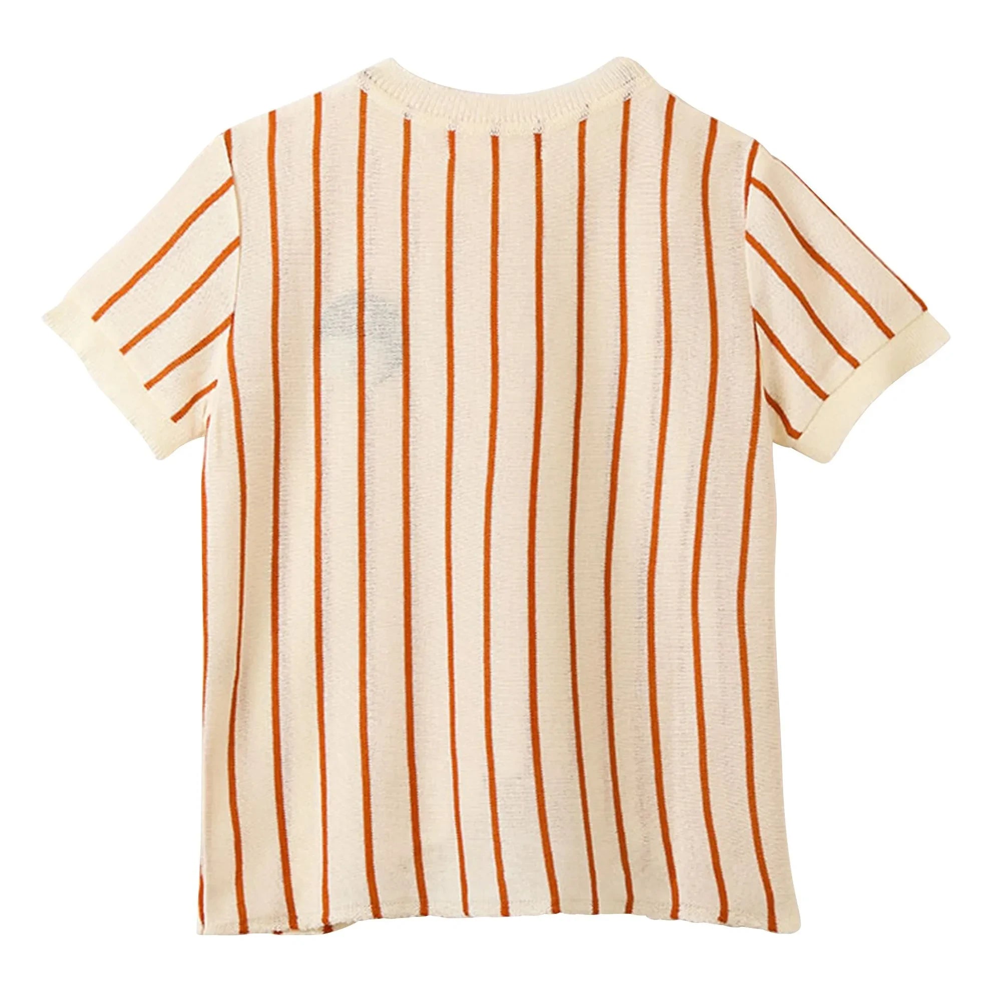 Fábula - Camiseta de rejilla Yin Yang a rayas | Crudo