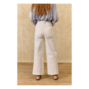 Louise Misha - Pantalones Solange de Algodón | Blanco
